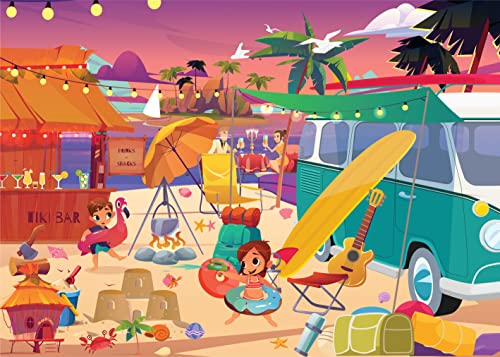 Brain Tree - Beach Sunset 1000 Piece Puzzle for Adults - Unique Puzzles for Adults 1000 Pieces and up with Droplet Technology for Anti Glare & Soft Touch - 27.5‚Äö√Ñ√∂‚àö√ë‚àöœÄLx19.5‚Äö√Ñ√∂‚àö√ë‚àöœÄW