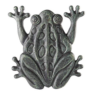 Upper Deck Cast Iron Round Frog Stepping Stone Stones Home Decor Garden Art Wall