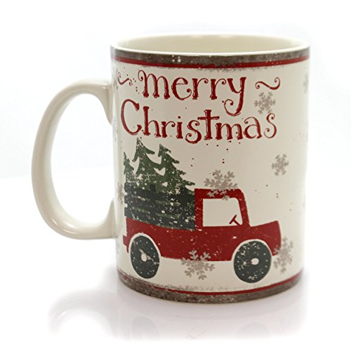 Primitives By Kathy 20 Ounce Stoneware Mug - Merry Christmas Holiday Figurines