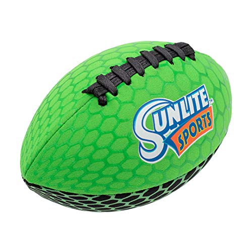 Sunlite Sports Glow in The Dark Football, for Backyard and Pool Play, Light Up at Night, Premium Neoprene Material, 9 Inch, for Kids and Adults
