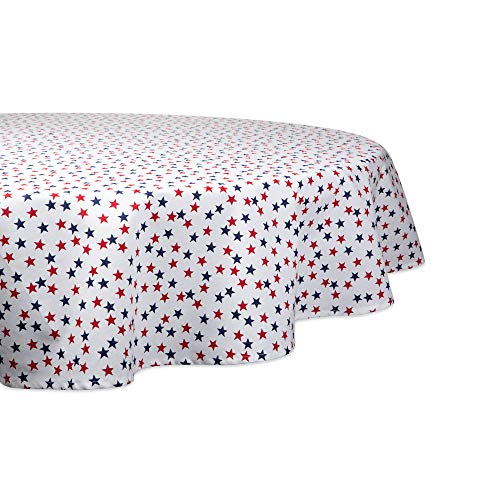 DII Design Americana Stars Collection Tabletop, Tablecloth, 70" Round