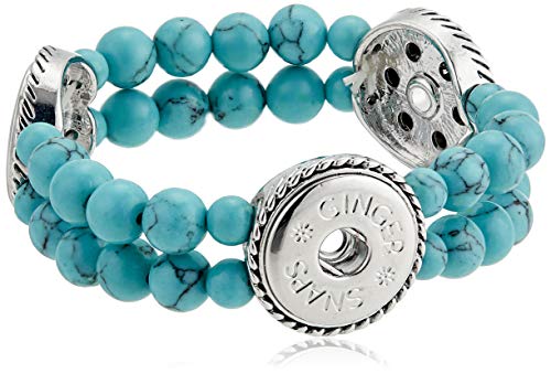 TGB Brands Ginger Snaps 3 Stretch Turquoise Bracelet