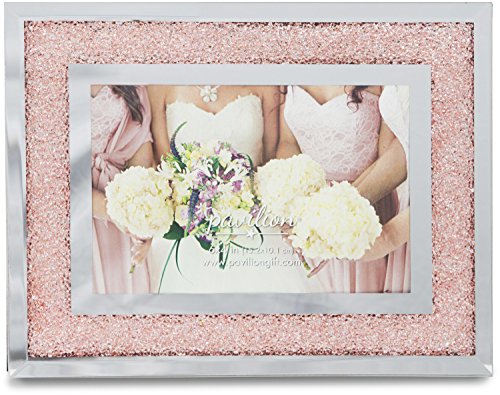 Pavilion Gift Company Glorious Occasions Pink Crystal Wedding Bridesmaids Picture Frame, 6" x 4", Peach
