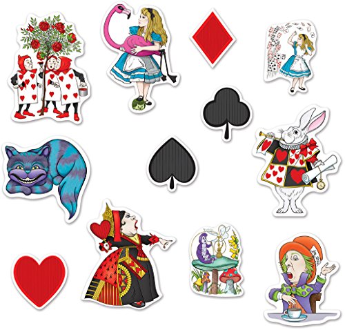 Beistle Alice in Wonderland Cutouts Multicolored 6"-12"