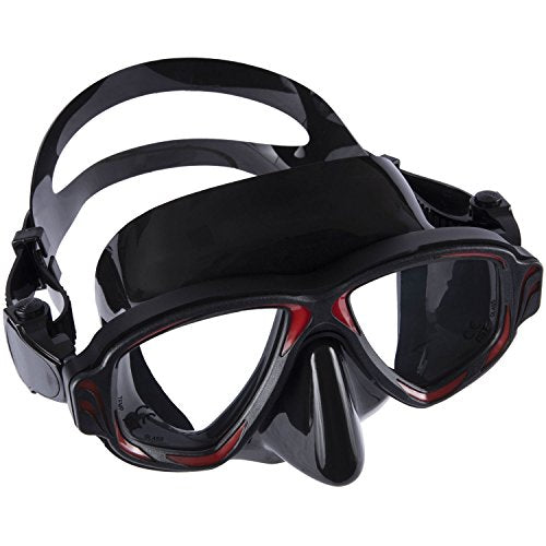 IST Synthesis Aluminum Frame Twin-Colored Mask (Black Silicone/Red)