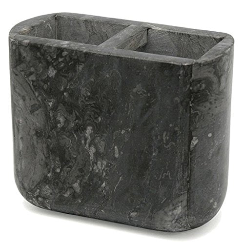 Creative Home Charcoal Marble Deluxe Toothbrush Holder - Maluku Collection