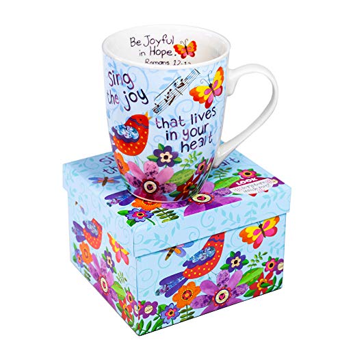 Divinity Boutique 23579 Ceramic Mug Sing Joy Bird. Psalm 66:2, One Size, Multicolor