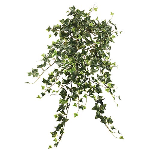 Vickerman 26" Artificial Variegated Mini Ivy Hanging Bush - Faux Indoor Plant Bush - Greenery For Home Or Office Decor - Maintenance Free