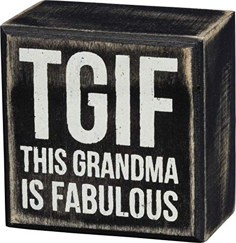 Primitives by Kathy 18895  Box Sign - TGIF Grandma