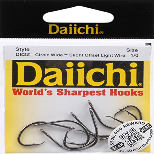 TTI-Blakemore Daiichi D82Z-1/0 Circle Wide Hooks