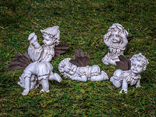 Hi Line Gift Ltd 5 Piece Fairy Garden Baby Fairies