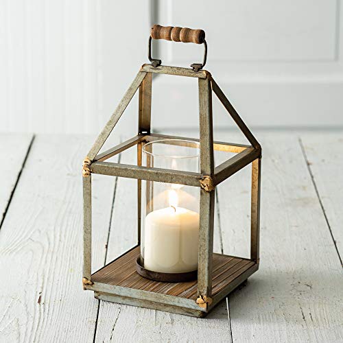 CTW Home Collection 770484 Mixed Metal Small Lantern, 11.75-inch Height