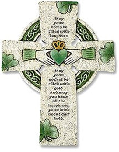 Christian Brands Irish Wall Cross with Traditional Irish Blessing