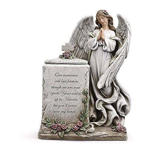 Napco Praying Angel Inspirational 8 x 12 Inch Resin Decorative Bereavement Urn Box