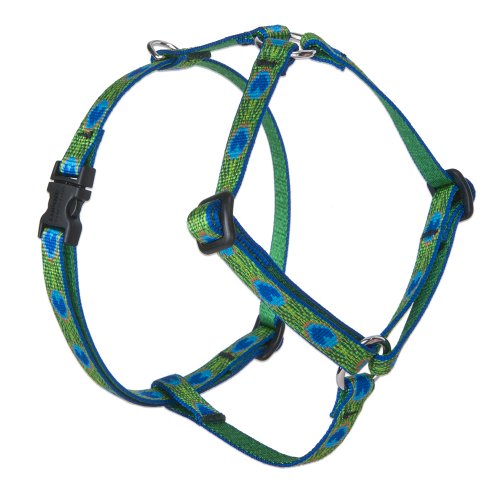 Lupine Pet Originals 1/2" Tail Feathers 9-14" Adjustable Roman Dog Harness for Extra Small Dogs