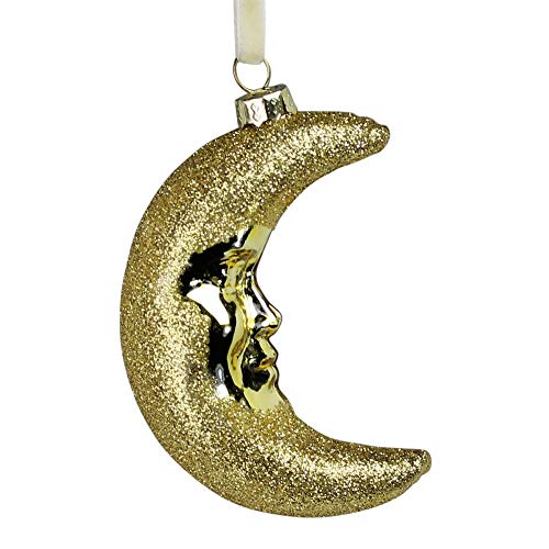 HomArt 0345-4 Moon Ornament, 3.5-inch Height, Glass