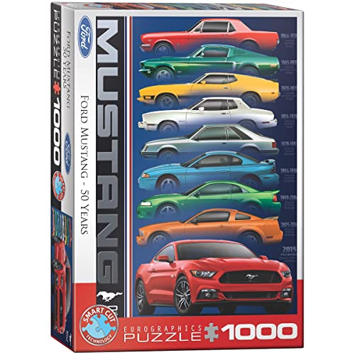 EuroGraphics Ford Mustang 9 Model Jigsaw Puzzle (1000-Piece), (6000-0699)