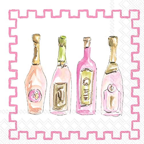 Boston International Rosanne Beck Paper Napkins, 20-Count Cocktail Size, Champagne