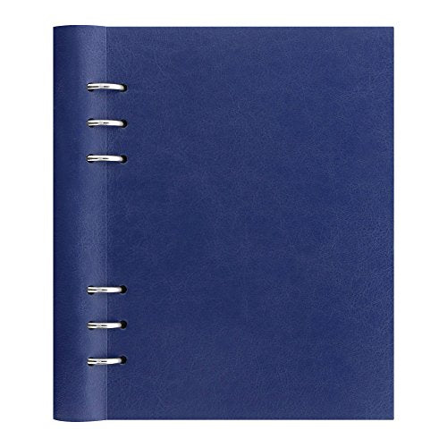 Rediform Filofax Clipbook, Classic Refillable Notebook, Navy, A5 (8.25" x 5.75") Ruled, Plain and Quadrille Notes Pages, Undated Planner, Yearly, Monthly and Weekly Calendar (B026018)