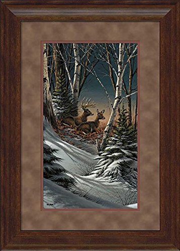 Wild Wings(MN) Evening with Friends - Whitetail Deer Framed Pinnacle Print by Terry Redlin