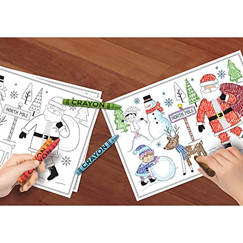 Amscan 24 Pieces Color your own Christmas Activity Placemat