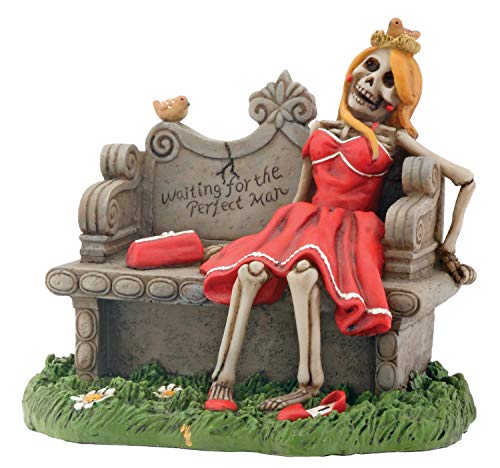 Pacific Trading Waiting for Perfect Man Skeleton with Red Dress Display Figurine