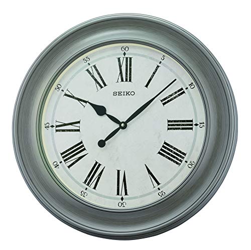 SEIKO Noa Wall Clock, 22", Grey