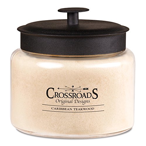 Crossroads Caribbean Teakwood Scented 4-Wick Candle, 64 Ounce