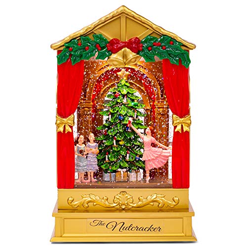 Roman 132271 LED Nutcracker Stage Gold and Red Swirl, 10-Inch Height