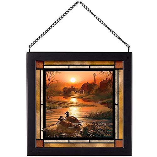 Wild Wings(WI) 5386497015 Stained Glass Art, 9-inch Height (Shoreline Neighbors)