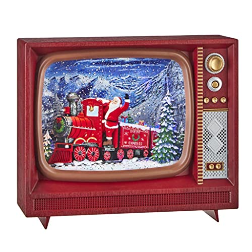 Raz 4000777 Santa Express Musical and Lighted Water TV, 10 Inches, Multicolor