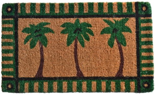 Imports D√©cor Decorated Coir Doormat, Palm Tree, 18 by 30-Inch
