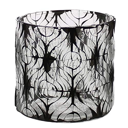 HomArt Medium Circlet Aureole Mosaic Hurricane, 4-inch Height, Glass