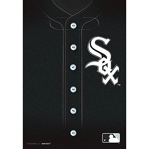 Amscan 379369 Chicago White Sox Major League Baseball Collection Loot Bags, Party Favor | 8 piece Black, 9" x 6 1/2"