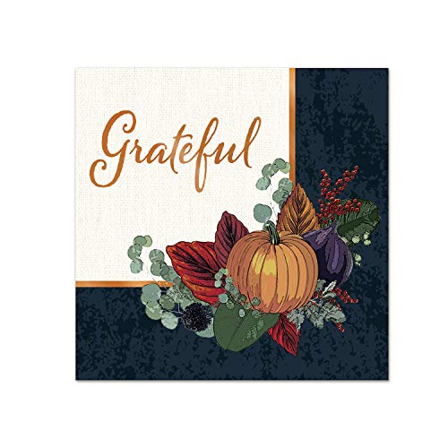 Beistle Fall Thanksgiving Design Beverage Napkins