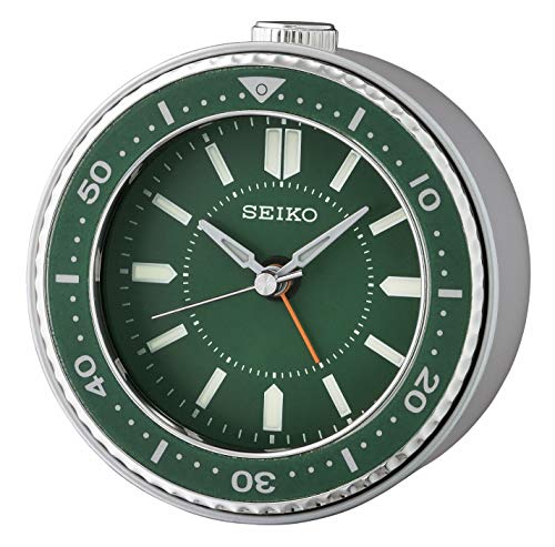 SEIKO Mai Alarm Clock, Metallic Green