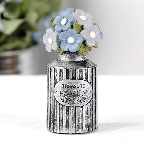 Blossom Bucket 201-12699 Treasure Family Galvanized Container with Flowers, 3.5-inch Height