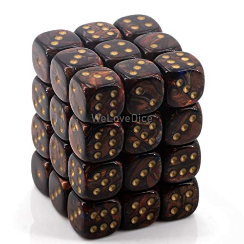 DND Dice Set-Chessex D&D Dice-12mm Scarab Blue Blood and Gold Polyhedral Dice Set-Dungeons and Dragons Dice Includes 36 Dice ‚Äö√Ñ√¨ D6