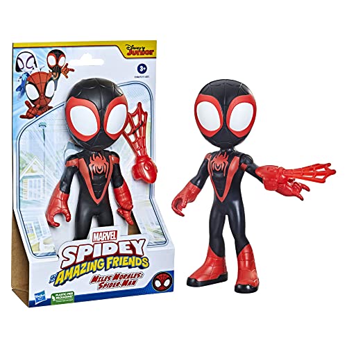 Hasbro Marvel Spidey and His Amazing Friends Supersized Miles Morales: Spider-Man Action Figure, Preschool Toy for Age 3 and Up
