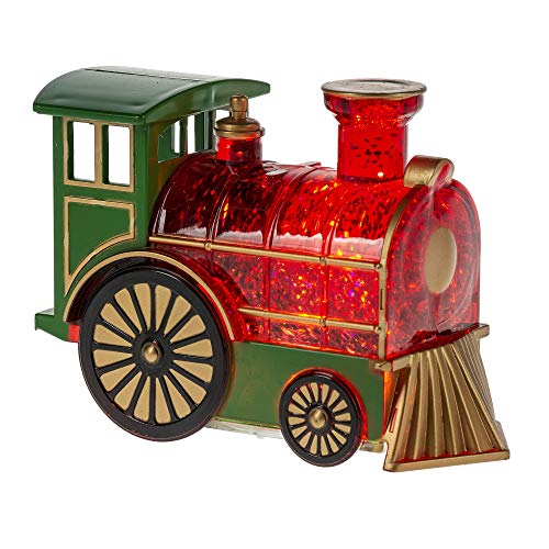 Ganz Midwest Sparkle Red Shimmer Train Lighted 5 x 3 Acrylic Decorative Tabletop Figurine