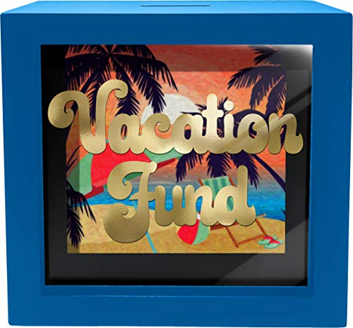 Spoontiques Vacation Fund Shadowbox Bank, Blue