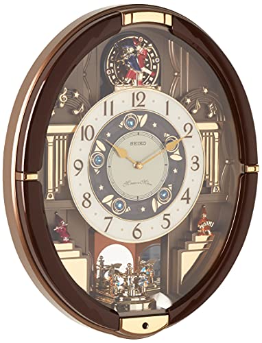 Seiko Summer Symphony Melodies in Motion Clock, Brown