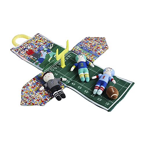 Mud Pie  Baby Boys Fold Out Sports Football - Plush Toys Set, Multicolor