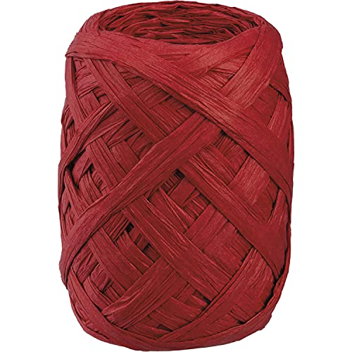 Primitives By Kathy Craft Supply - Primitive Farmhouse RED Raffia Paper Ribbon 75ft