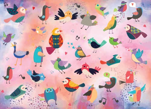 Brain Tree - Bird Puzzle - 500 Piece Puzzles for Adults - Puzzle Adventures : Jungle Birds Every Piece is Unique with Droplet Technology for Anti Glare & Soft Touch Feel-19.5‚Äö√Ñ√∂‚àö√ë‚àöœÄLx14.5‚Äö√Ñ√∂‚àö√ë‚àöœÄW