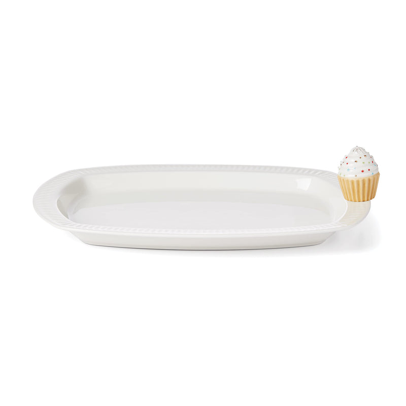 Lenox Profile Charm Tray W/Cupcake, 2.80, White