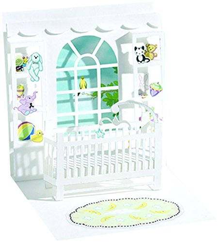 Up With Paper 3D Greeting Card - BABY CRIB - All Occasion