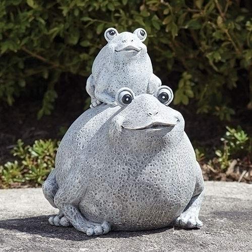 Roman Garden items Frogs Statue, one Size, Light Gray