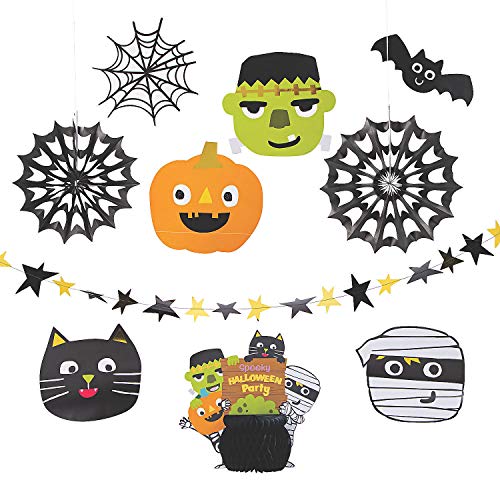 Fun Express Ghoul Gang Decor Kit for Halloween - Party Decor - General Decor - Decorating Kits - Halloween - 10 Pieces