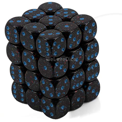 DND Dice Set-Chessex D&D Dice-12mm Speckled Blue Stars Plastic Polyhedral Dice Set-Dungeons and Dragons Dice Includes 36Dice - D6, Various (CHX25938)